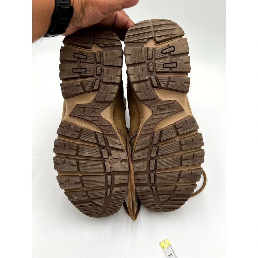 Magnum Response 8.0 7201 Mens 12D Boots Brown Leather Mid-Calf Work Safety Boots